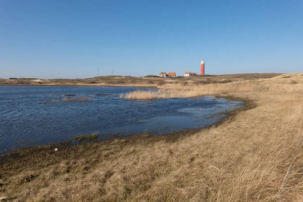 Ένα Τοπίο Του Φάρου Texel Στα Βόρεια Του Texel Στις — Φωτογραφία Αρχείου