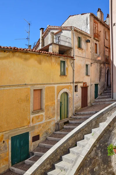 Une Rue Étroite Rivello Village Dans Région Basilicate Italie — Photo