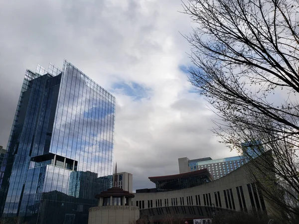 Une Vue Panoramique Des Bâtiments Centre Ville Nashville Tennessee Début — Photo