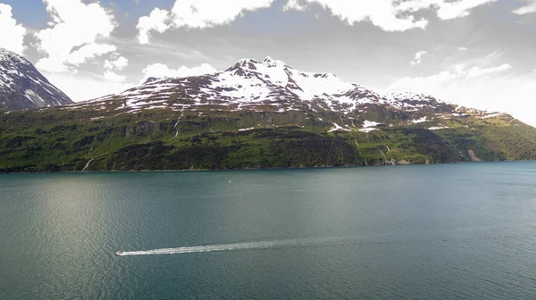 Eine Luftaufnahme Des Worthington Glacier Auf Dem Weg Nach Valdez — Stockfoto