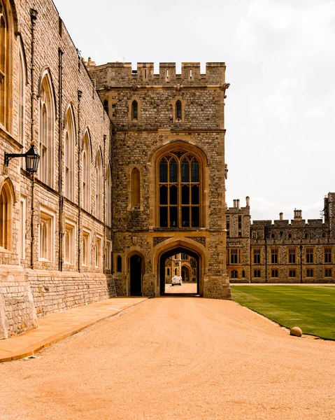 Vista Panorâmica Castelo Windsor Num Dia Ensolarado Berkshire Reino Unido — Fotografia de Stock