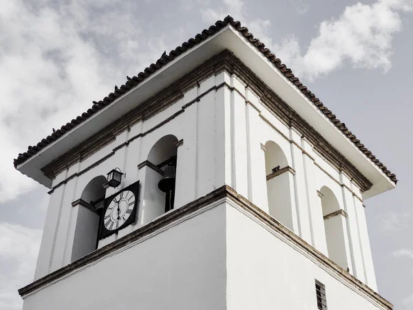 Egy Alacsony Szögű Felvétel Torre Del Reloj Helytörténeti Múzeum Popayan — Stock Fotó