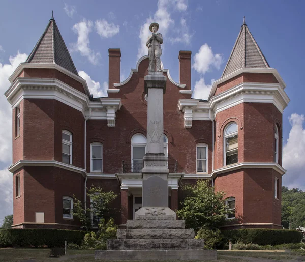 Detailní Záběr Původní Historické Soudní Budovy Grayson Stojí Srdci Independence — Stock fotografie