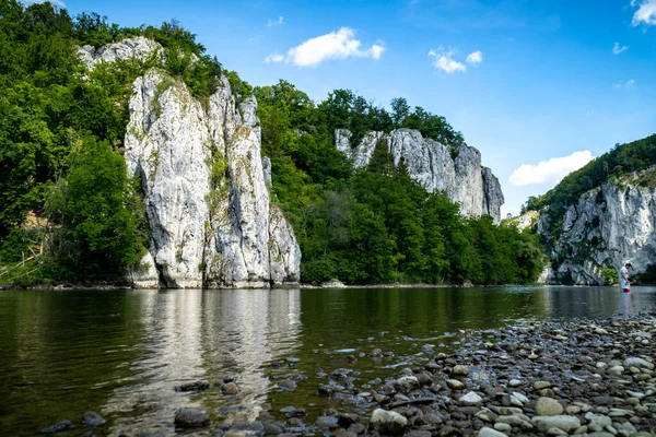 Die Donau Kelheim Bayern Deutschland — Stockfoto