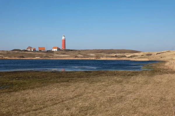 Eine Landschaft Von Leuchtturm Texel Norden Von Texel Den Niederlanden — Stockfoto