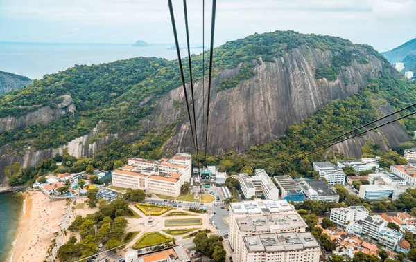 Flygvy Över Centrala Rio Från Sugarloaf Mountain Synvinkel — Stockfoto