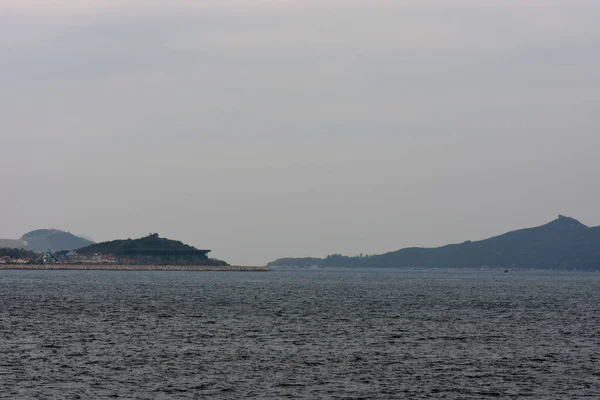 Mlhavá Obloha Nad Mořem Hong Kongu — Stock fotografie