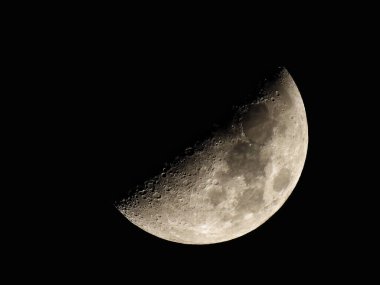 The moon eclipse on a black background