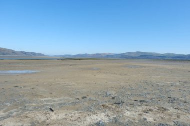 Güneşli bir günde boş bir kırsal alan.