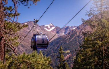 Otztal Vadisi, Tyrol, Avusturya 'da yolcu kabini.