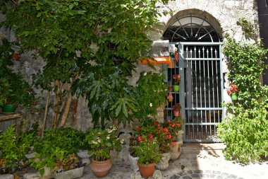 İtalya 'da Lenola' da bir eve yakın çekim.