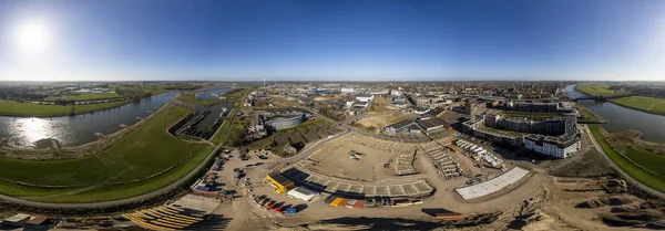 Onroerend Goed Project Puur21 Breed 360 Panoramisch Uitzicht Nieuwe Woningbouw — Stockfoto
