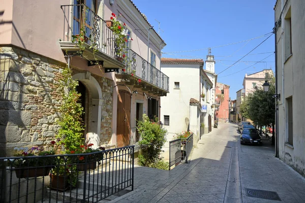 Primer Plano Una Calle Estrecha San Bartolomeo Galdo — Foto de Stock