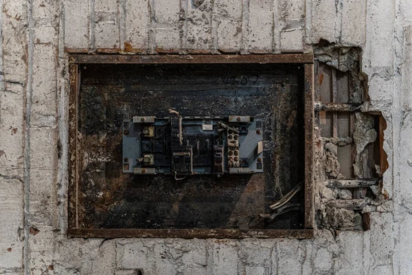 Panel Eléctrico Vintage Almacén Abandonado —  Fotos de Stock