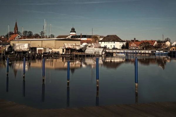 Flygbild Vacker Hamn Solig Dag — Stockfoto