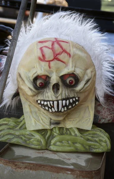 Egy Szőrös Szörny Halloween Maszkja Egy Autón Lewes Delaware Ben — Stock Fotó