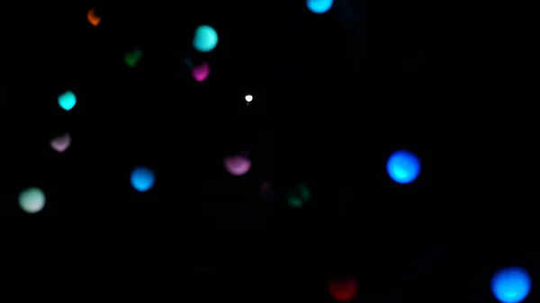 Luces Coloridas Brillantes Techo Aisladas Sobre Fondo Negro —  Fotos de Stock