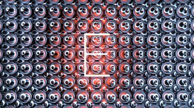 Soyut, pürüzsüz bir arkaplanda izole edilmiş neon bir mektubun çizimi