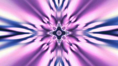 Parlak mor simetrik sonsuz tünel arkaplanının bir çizimi.