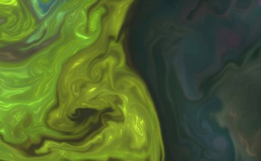 Karışık akrilik boyaların yakın çekimi