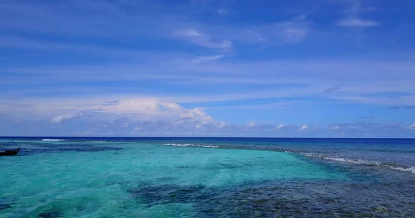 Вид Воздуха Бирюзовую Воду Коралловым Рифом Мальдивах — стоковое фото
