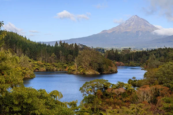 Una Splendida Vista Sul Famoso Monte Taranaki Nuova Zelanda — Foto Stock