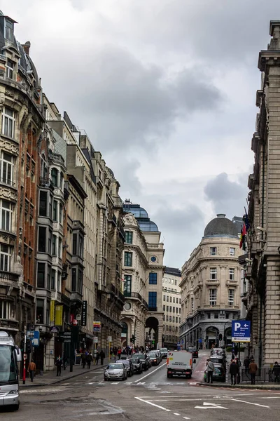 Plano Vertical Hermosos Edificios Antiguos Centro Bruselas Bélgica Europa — Foto de Stock