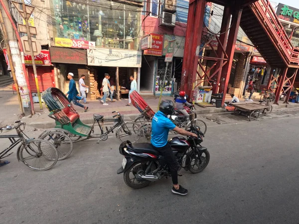 Das Tägliche Leben Der Menschen Auf Dem Markt Von Dhaka — Stockfoto