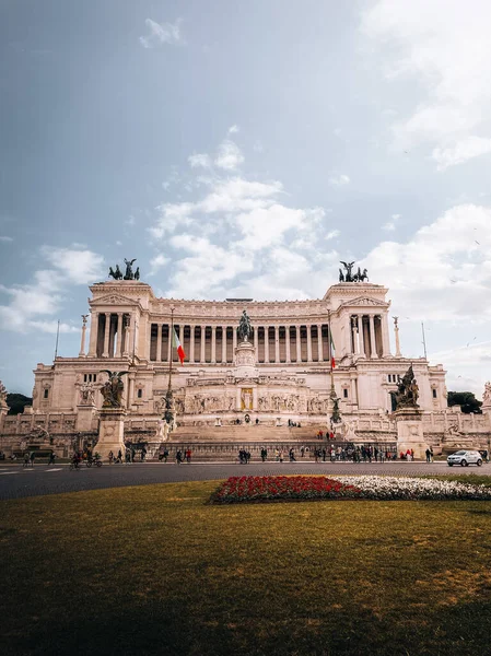 Gyönyörű Kilátás Nyílik Római Pantheonra Tiszta Alatt — Stock Fotó
