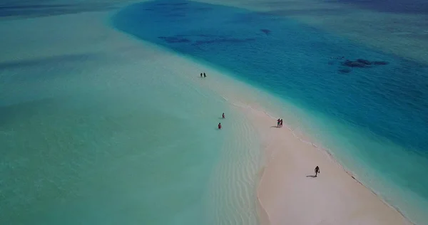Прекрасный Вид Людей Пляже Солнечный День Азии — стоковое фото