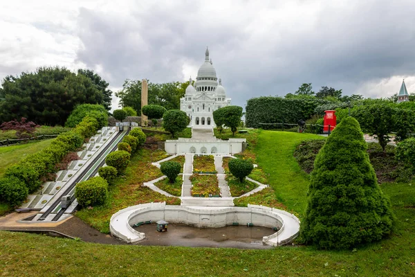 Modelo Igreja Sagrada Coeur Parque Marcos Miniatura Bruxelas Bélgica Europa — Fotografia de Stock