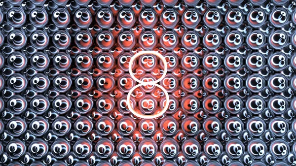 Иллюстрация Неоновой Буквы Изолированной Абстрактном Бесшовном Фоне — стоковое фото