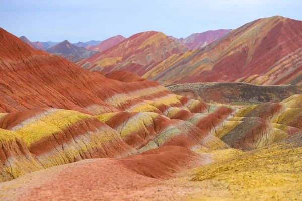 Una Vista Danxia Landform Cheltenham Badland Jinyun China Danxia — Foto de Stock