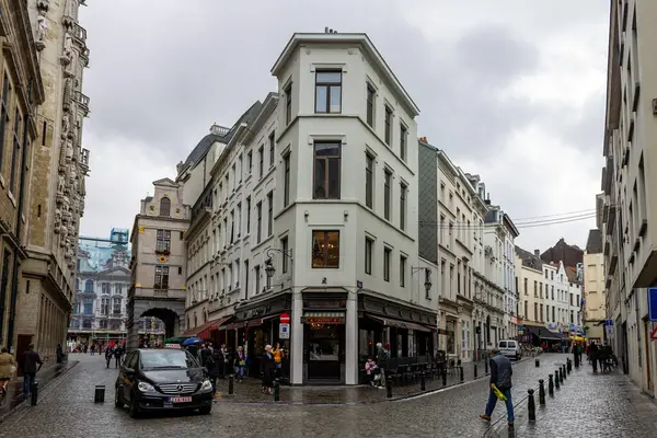 比利时 欧洲布鲁塞尔市中心美丽的古建筑 — 图库照片
