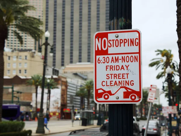 Closeup Street Sign Text Stopping Canal Street New Orleans — Stock Photo, Image