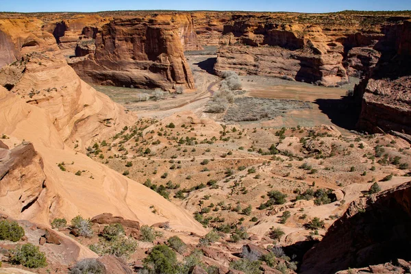 High Angle Shot Canyon Chelly National Monument Arizona — Stock Photo, Image