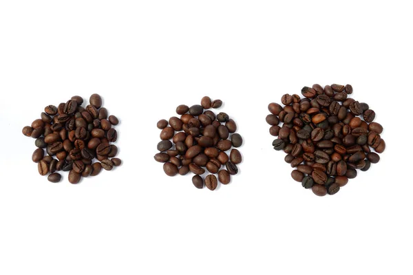 Closeup Coffee Beans White Background — Stock Photo, Image