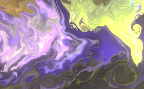 丙烯酸涂料作为流体艺术的一种五颜六色的抽象纹理 — 图库照片