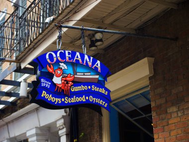 New Orleans 'ın Fransız mahallesindeki dünyaca ünlü Oceana Grill.