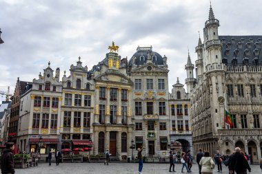 Lonca salonlarıyla Büyük Yer tarihi binalar, Brüksel, Belçika, Avrupa