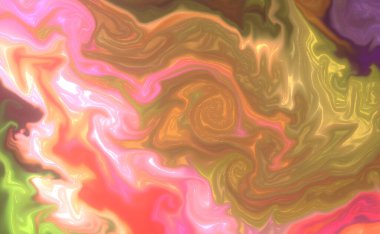 Alkol mürekkebi ve mürekkep renkleriyle modern sıvı sanatının soyut bir tablosu.