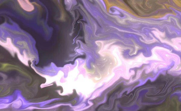 紫色底色混合丙烯酸涂料的抽象流体艺术 — 图库照片
