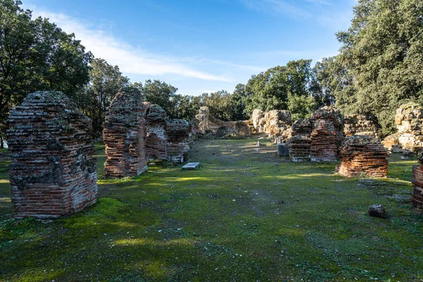 Ancient Ruins Temple Zeus Cumae Archaeological Site Pozzuoli Italy — Stock Photo, Image
