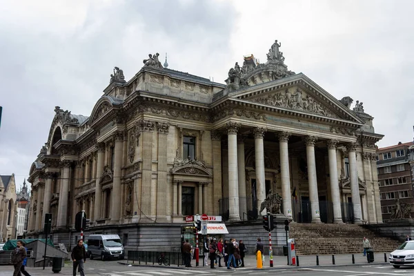 Bourse Börs Historisk Byggnad Bryssel Belgien — Stockfoto