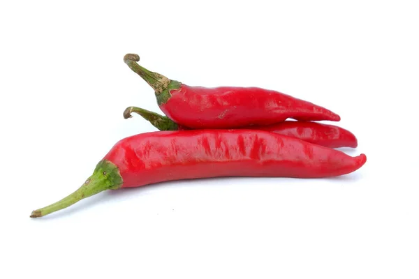 Closeup Hot Peppers White Background — Stock Photo, Image