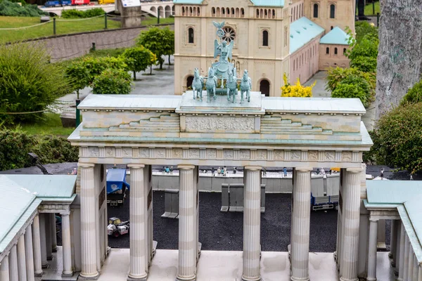 Modèle Brandenburg Tor Dans Parc Monuments Miniatures Bruxelles Belgique Europe — Photo