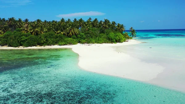 Una Vista Aérea Del Hermoso Océano Turquesa Las Maldivas — Foto de Stock