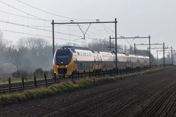 Hollanda Limburg Tren Raylarının Gündüz Çekimleri — Stok fotoğraf