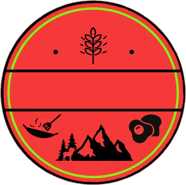 Projekt Logo Okręgu Pustą Przestrzenią Środku Czarne Znaki Białym Tle — Zdjęcie stockowe