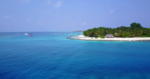 Вид Воздуха Тропический Остров Мальдивах — стоковое фото